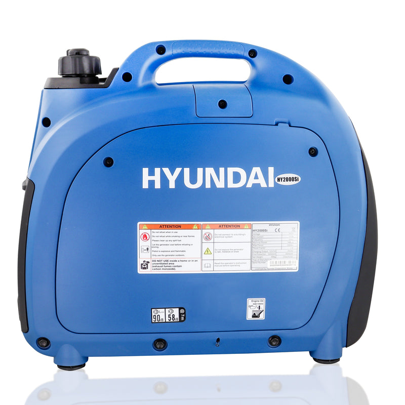 Hyundai Generator Hyundai 2000W Portable Suitcase Inverter Petrol Generator - HY2000Si 5056275759094 HY2000Si - Buy Direct from Spare and Square