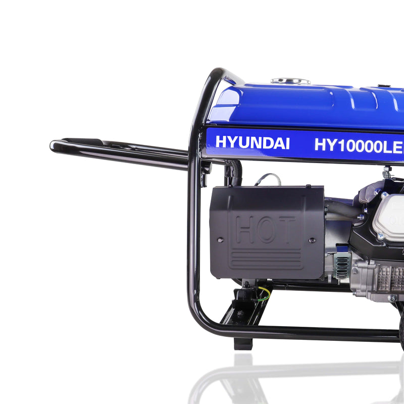 Hyundai Generator Hyundai 8000W 8kW/10kVA* Recoil and Electric Start Site Petrol Generator - HY10000LEK-2 0600231978088 HY10000LEK-2 - Buy Direct from Spare and Square