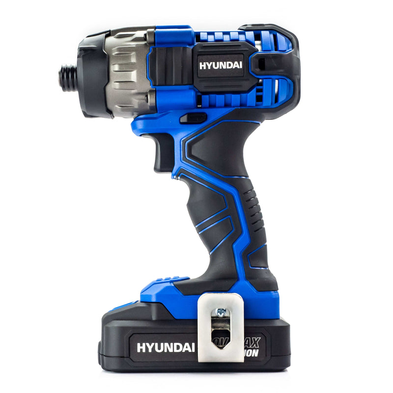 Hyundai Impact Driver Hyundai Cordless 180Nm Impact Driver - 20v Max Range - Includes 32 Piece Drill Bit Set 5059608234848 HY2177 - Buy Direct from Spare and Square