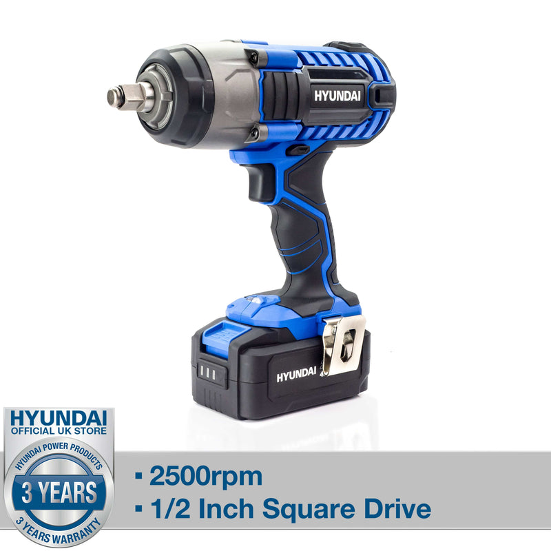 Hyundai Impact Wrench Hyundai Cordless 350Nm Impact Wrench - 20v Max Range - Just 1.95kg 5059608234855 HY2178 - Buy Direct from Spare and Square