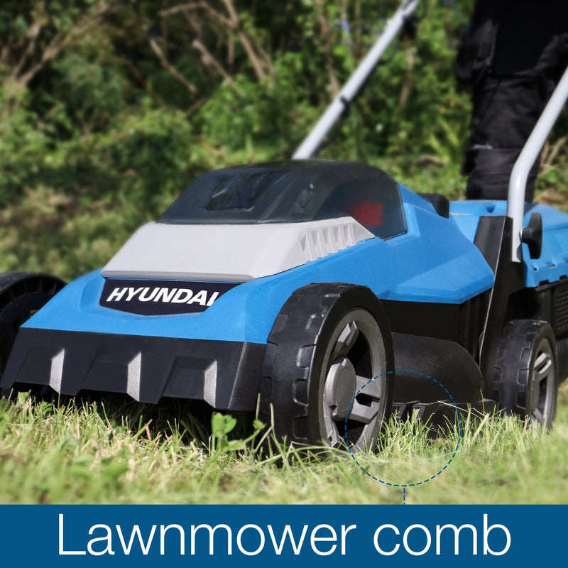 Hyundai Lawnmower Hyundai 40v 33cm Cordless Lithium-Ion Battery Powered Roller Lawnmower - HYM40LI330P 5056275759124 HYM40LI330P - Buy Direct from Spare and Square
