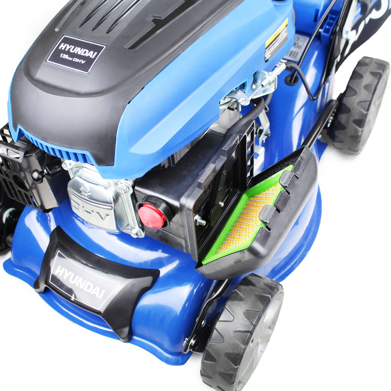 Hyundai Lawnmower Hyundai 42cm 139cc Electric-Start Self-Propelled Petrol Lawnmower - HYM430SPE 5056275704339 HYM430SPE - Buy Direct from Spare and Square