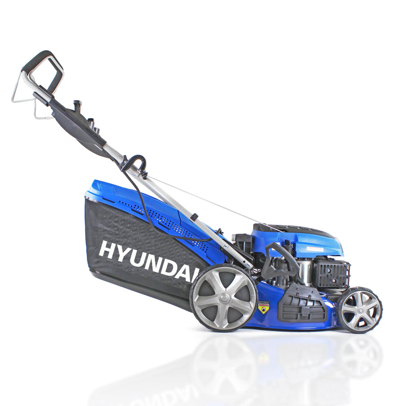Hyundai Lawnmower Hyundai 46cm 139cc Electric-Start Self-Propelled Petrol Lawnmower - HYM460SPE 0600231974011 HYM460SPE - Buy Direct from Spare and Square