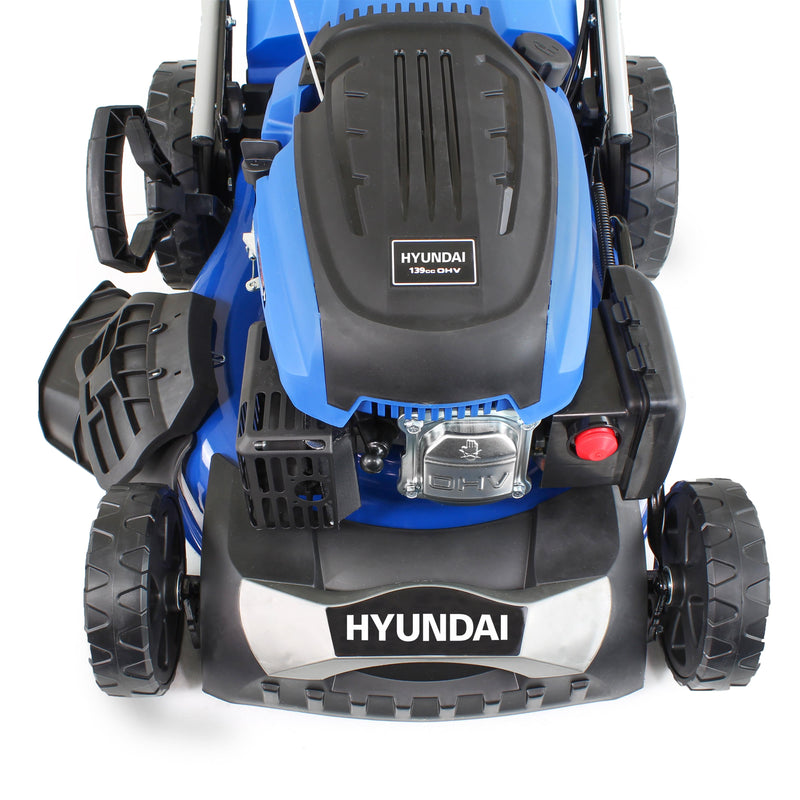Hyundai Lawnmower Hyundai 46cm 139cc Self-Propelled Petrol Lawnmower - HYM460SP 0600231974004 HYM460SP - Buy Direct from Spare and Square