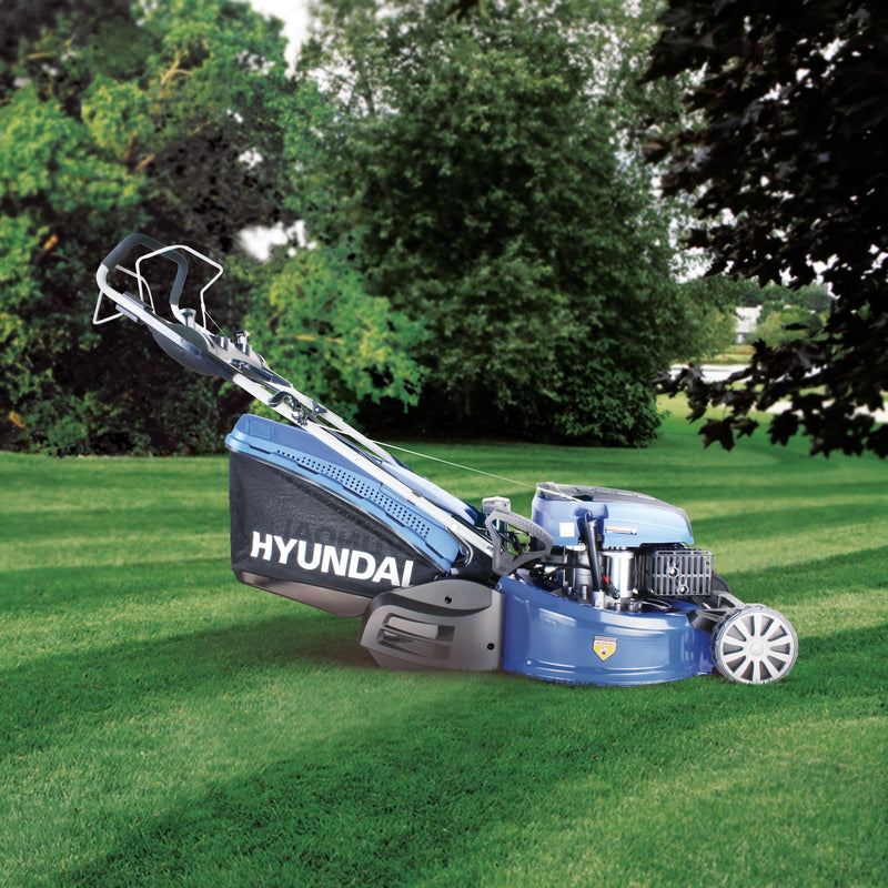Hyundai Lawnmower Hyundai 53cm 196cc Electric-Start Self-Propelled Petrol Roller Lawnmower - HYM530SPER 5056275717797 HYM530SPER - Buy Direct from Spare and Square