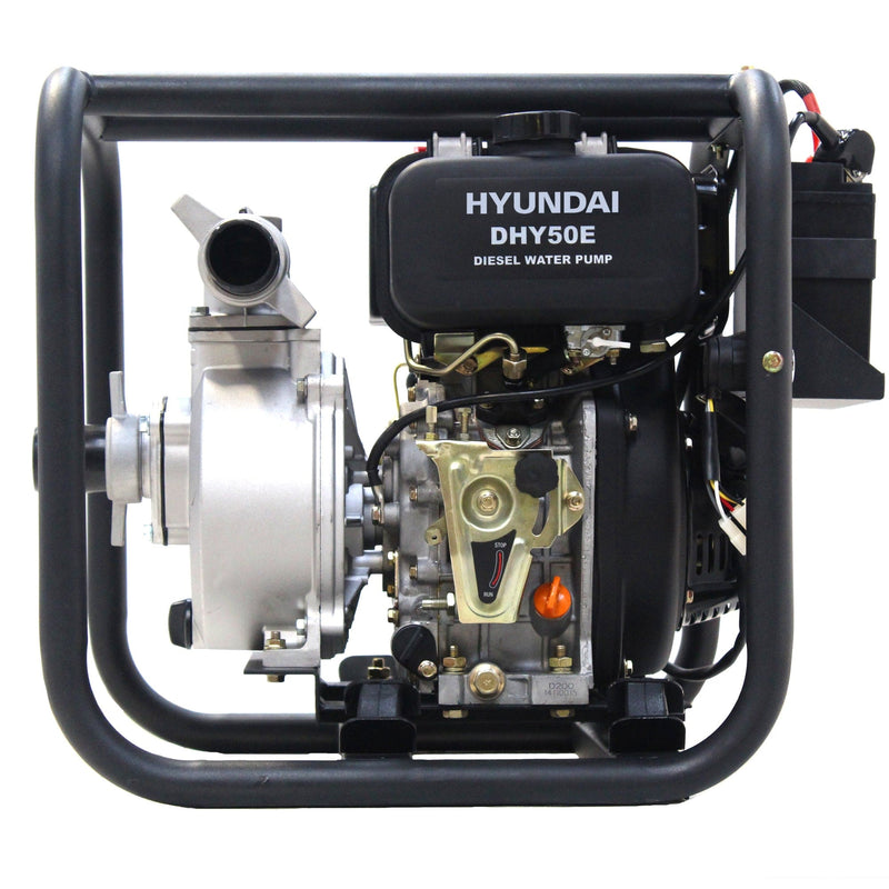 Hyundai Water Pump Hyundai 50mm 2" Electric Start Diesel Water Pump - DHY50E 719239572829 DHY50E - Buy Direct from Spare and Square