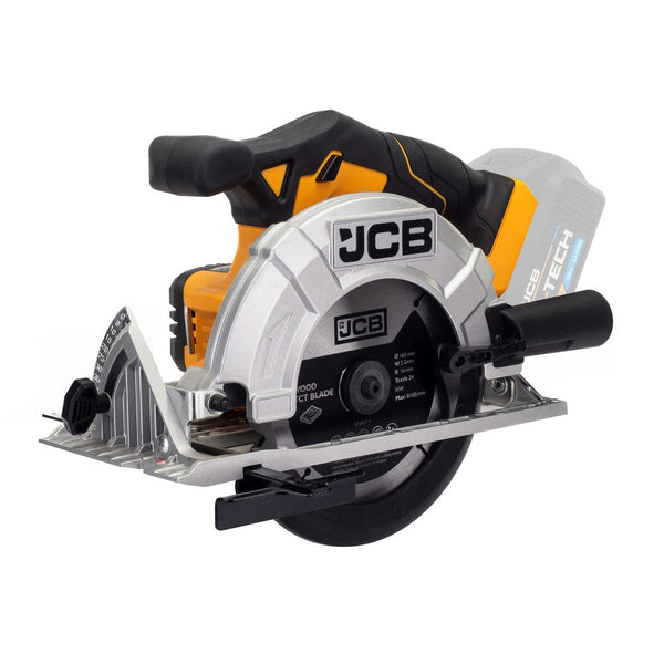 JCB Circular Saw JCB 18v Cordless Circular Saw 165mm Blade - 3650rpm *Tool Only* 21-18CS-B - Buy Direct from Spare and Square