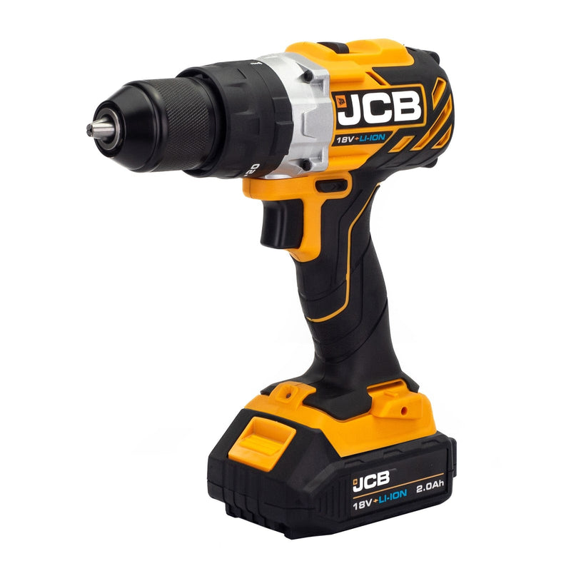 JCB Combi Drills JCB 18V Cordless Combi Drill, 65Nm, Brushless 2x 2.0Ah Batteries, 2.4A Charger in W-Boxx 136 21-18BLCD-2-WB - Buy Direct from Spare and Square