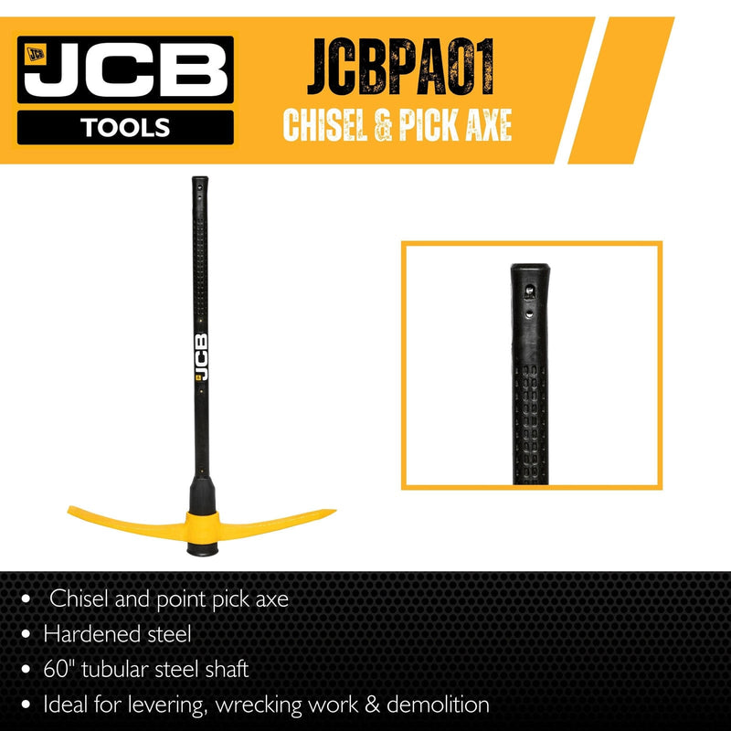 JCB Contractor Tools JCB Professional 7lb Chisel & Point Pick Axe JCBPA01 - Buy Direct from Spare and Square