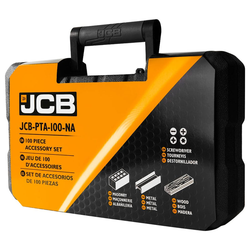 JCB Drill Bits JCB 100 Piece Drill Bit Set In Storage Case JCB-PTA-100 - Buy Direct from Spare and Square