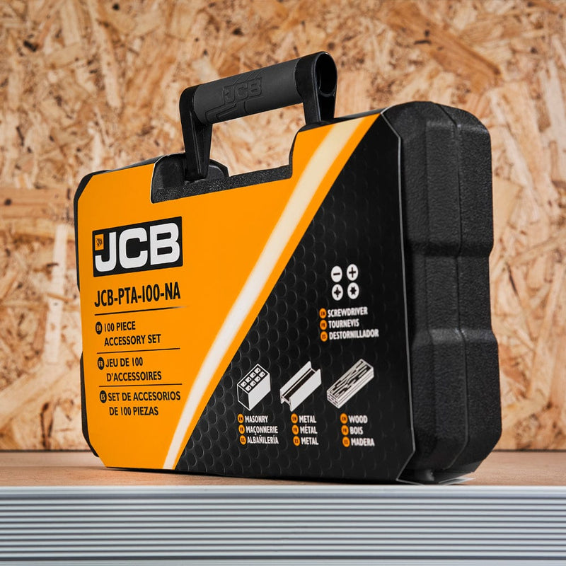 JCB Drill Bits JCB 100 Piece Drill Bit Set In Storage Case JCB-PTA-100 - Buy Direct from Spare and Square