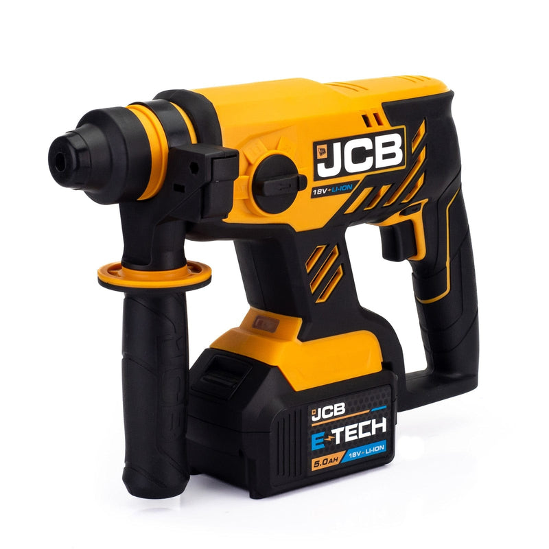 JCB Drill Bits JCB 18V Brushless Combi Drill & Hammer Drill SDS Kit, 2x 5.0ah Li-Ion Batteries, Charger, 20" Kit Bag 21-18BLTPKSDS-5 - Buy Direct from Spare and Square