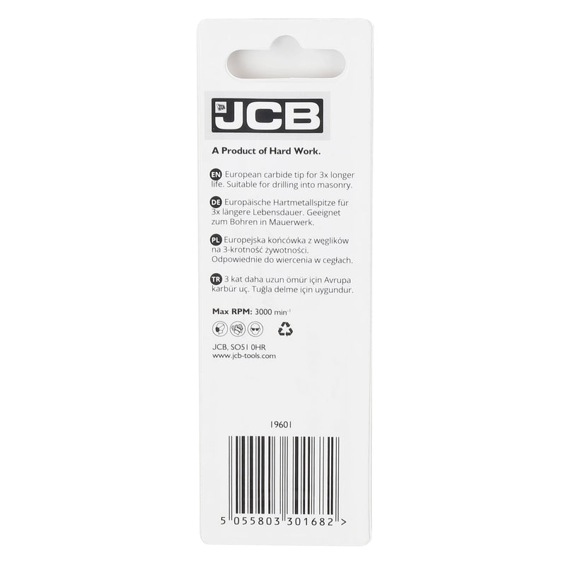 JCB Drill Bits JCB Masonry Drill  Bit 3 x 70 mm 5055803301682 - Buy Direct from Spare and Square