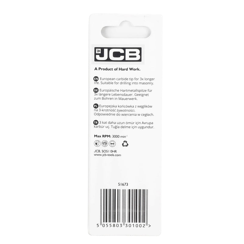 JCB Drill Bits JCB Masonry Drill Bit 5 x 85 mm 5055803301002 - Buy Direct from Spare and Square