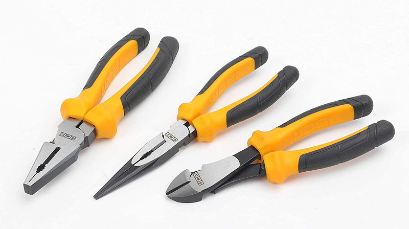 JCB Drill Bits JCB Tools 3 Piece Plier Set, Heavy-Duty Steel Hand Tools JCB-3PC-P - Buy Direct from Spare and Square
