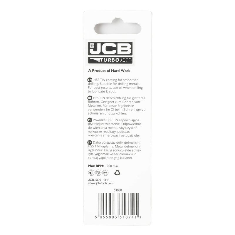 JCB Drill Bits JCB TurboJet 7 Point HSS Drill Bit  6 x 93 mm 5055803318741 - Buy Direct from Spare and Square