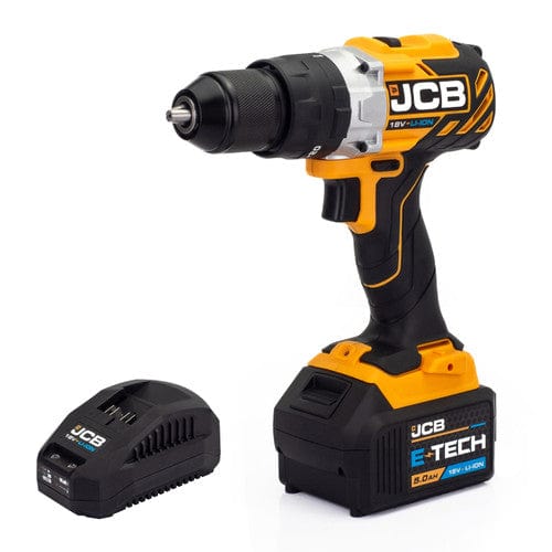 JCB Drill JCB 18v Cordless Combi Drill With 5Ah Battery and Charger JCB-18BLCD-5X-B - Buy Direct from Spare and Square