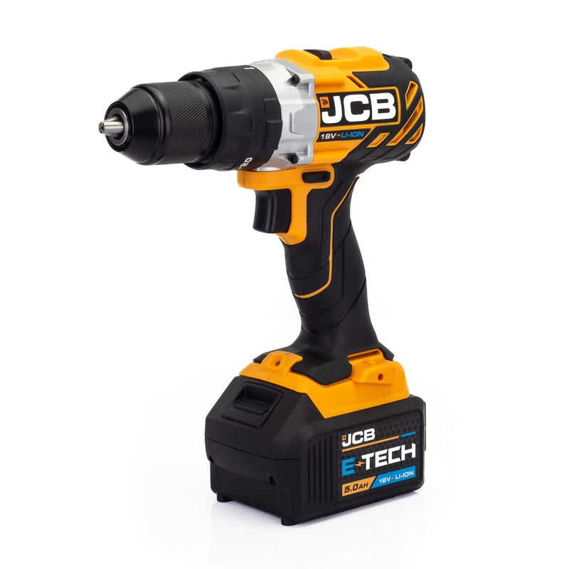 JCB Drill JCB 18v Cordless Combi Drill With 5Ah Battery & Charger In Box 21-18BLCD-5X-WB - Buy Direct from Spare and Square