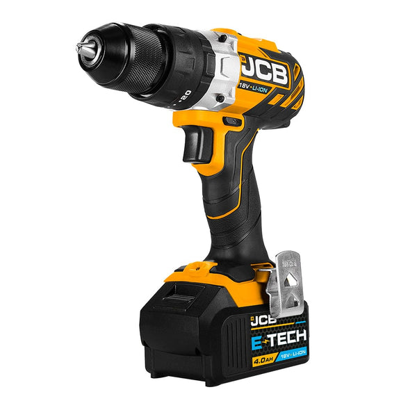 JCB Drills JCB 18V 65Nm Brushless, Variable Speed Combi Drill, 2x 4.0Ah Li-ion Battery in W-Boxx 13 with 4 Piece Multi Purpose Bit Set JCB-18BLCD-4-A - Buy Direct from Spare and Square