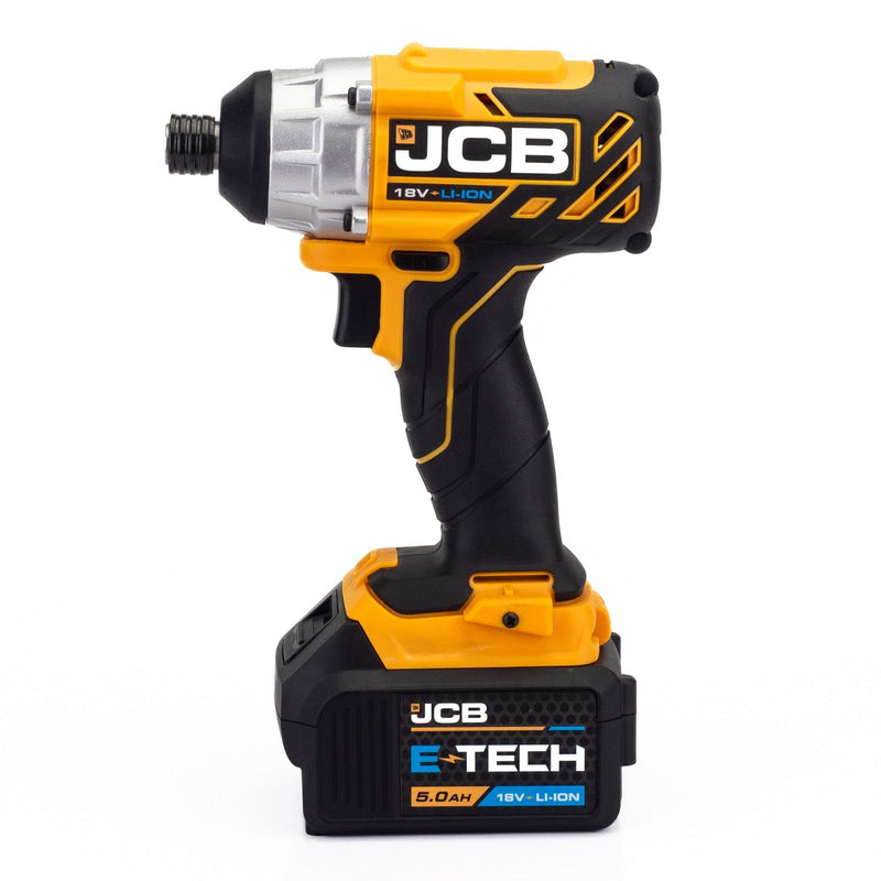 JCB Impact Driver JCB 18v Brushless Impact Driver With 5Ah Battery and Case 21-18BLID-5X-WB - Buy Direct from Spare and Square
