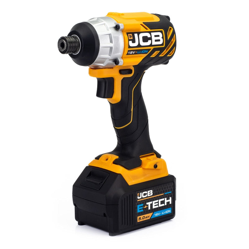 JCB Impact Drivers JCB 18V Brushless Impact Driver, 180Nm, 5.0AH Li-ion Battery, 2.4A Charger in L-Boxx 136 21-18BLID-5X - Buy Direct from Spare and Square
