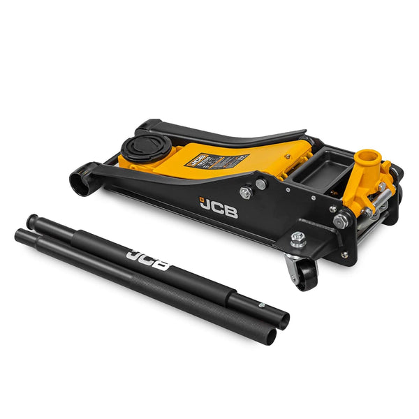 JCB Jack JCB 2.5 Tonne Low-Profile Double-Pump Trolley Jack JCB-TH32515 - Buy Direct from Spare and Square