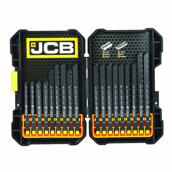 JCB Jigsaw Blades JCB 18 Piece Jigsaw Blade Kit, Universal T-Shank Fit JCB-PTA-JS18 - Buy Direct from Spare and Square