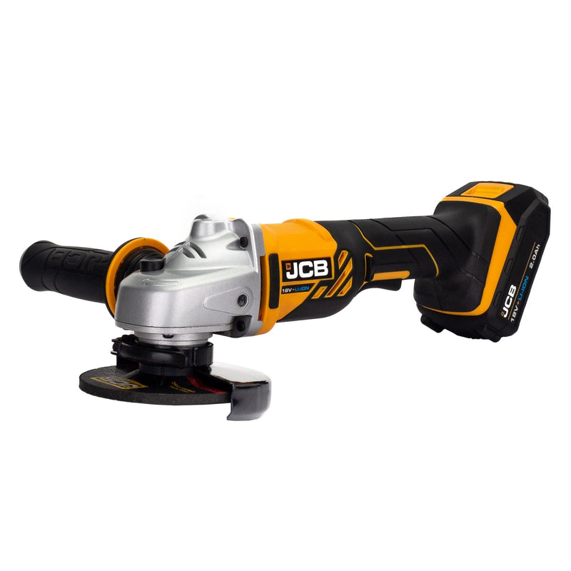 JCB Kits JCB 18V Combi Drill  & Angle Grinder Kit 2x 2.0ah Li-Ion Batteries, Fast Charger in 20" kit bag 21-18AGCD-2 - Buy Direct from Spare and Square