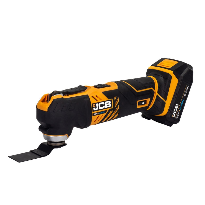 JCB Multi Tool JCB 18v Cordless Multi Tool With 2 x 2Ah Batteries and Case 21-18MT-2-WB - Buy Direct from Spare and Square