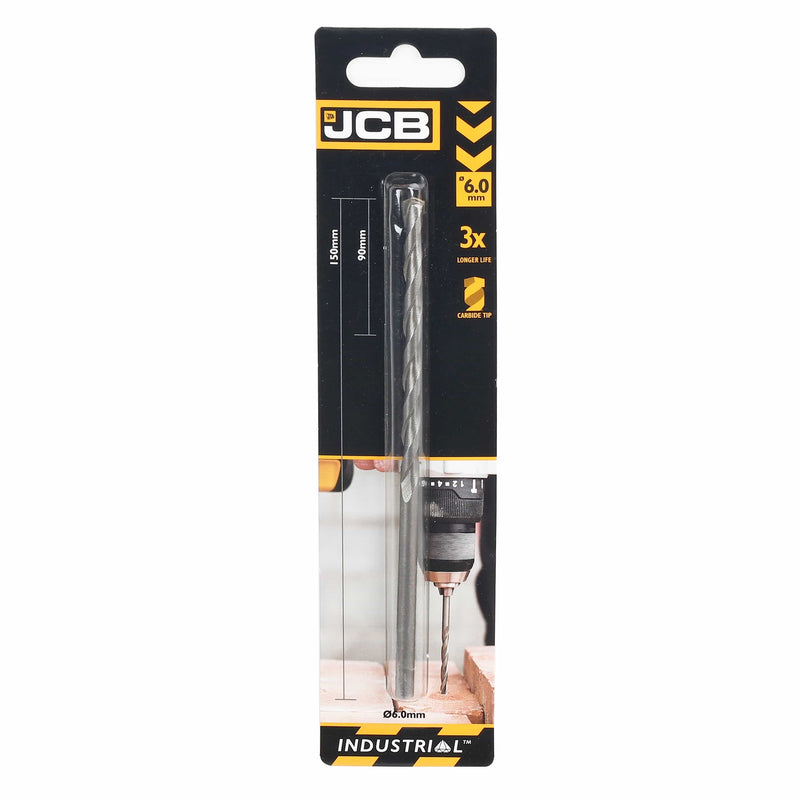 JCB Power Tool Accessories JCB Masonry Drill 6x150mm 5055803301484 - Buy Direct from Spare and Square