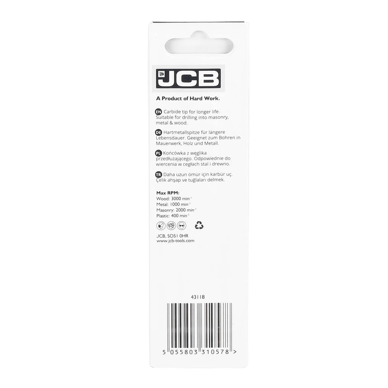 JCB Power Tool Accessories JCB Multi Purpose Drill Bit 7x100mm 5055803310578 - Buy Direct from Spare and Square