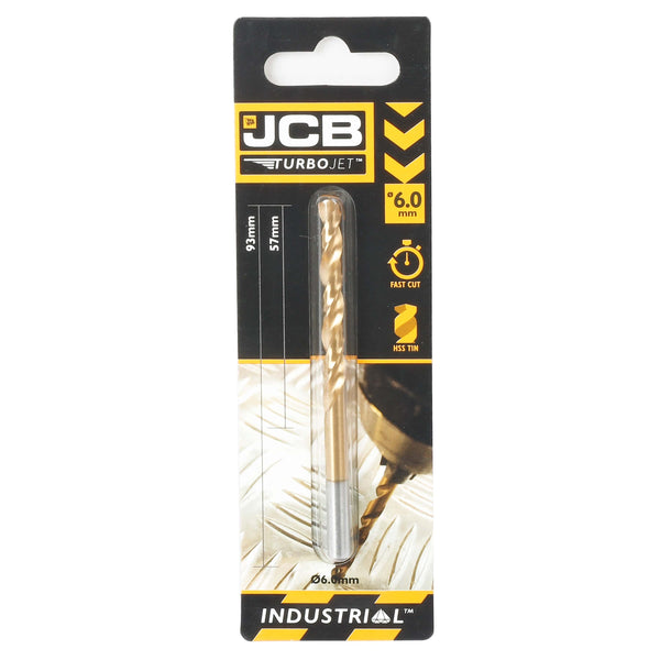 JCB Power Tool Accessories JCB Turbojet 7 Point HSS Drill 6x93mm 5055803318741 - Buy Direct from Spare and Square