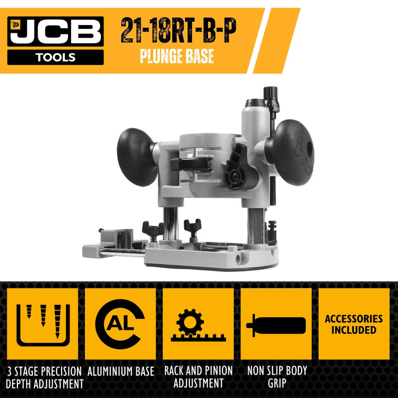 JCB Router Accessories JCB Router Plunge  Base  Accessory 21-18RT-B-P - Buy Direct from Spare and Square