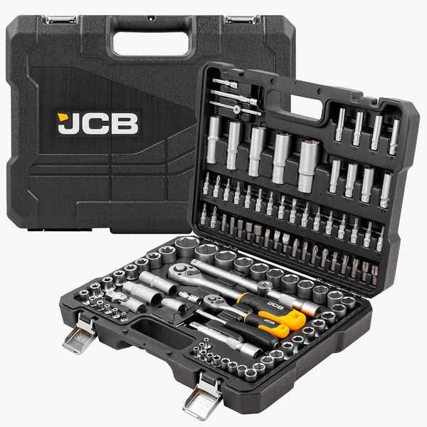 JCB Socket Sets JCB 108 Piece Socket and Bit Set, Chrome Vanadium Steel JCB-41082-5 - Buy Direct from Spare and Square