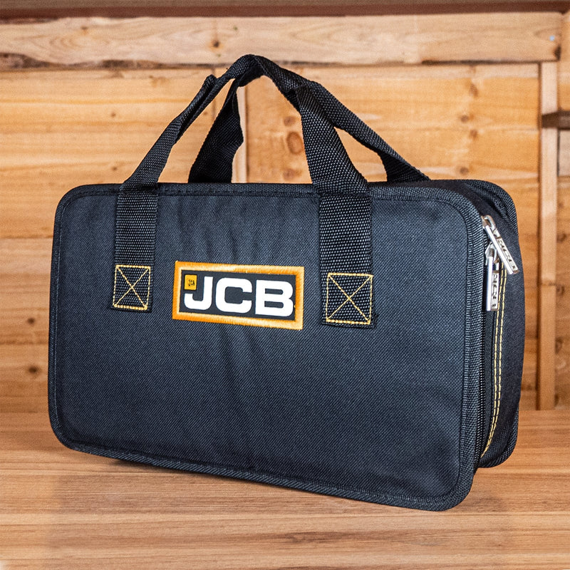 JCB Storage JCB Zipped Power Tool Bag Storage Case, 35 x 11 x 21.5cm 21-ZCASE - Buy Direct from Spare and Square