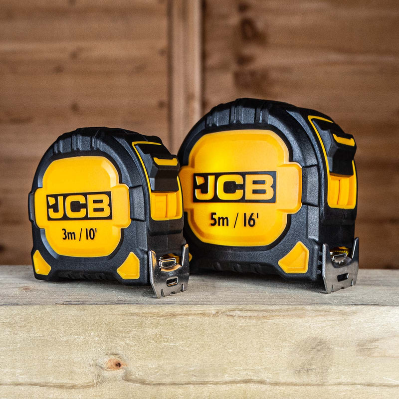 JCB Tape Measures JCB Tape Measure Twin Pack JCB-TAPE-TWIN - Buy Direct from Spare and Square