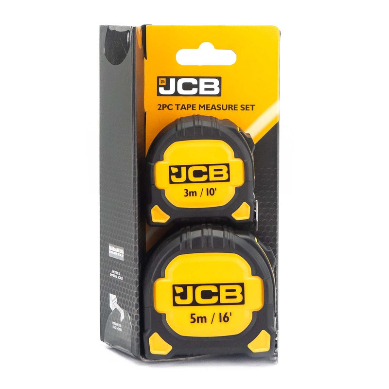 JCB Tape Measures JCB Tape Measure Twin Pack JCB-TAPE-TWIN - Buy Direct from Spare and Square