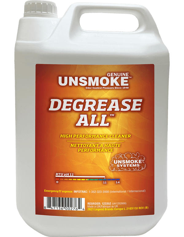 Legend Brands Europe Cleaning Chemicals Pro-Restore - Unsmoke Degrease All - 5 Litres 847136002764 123352 - Buy Direct from Spare and Square