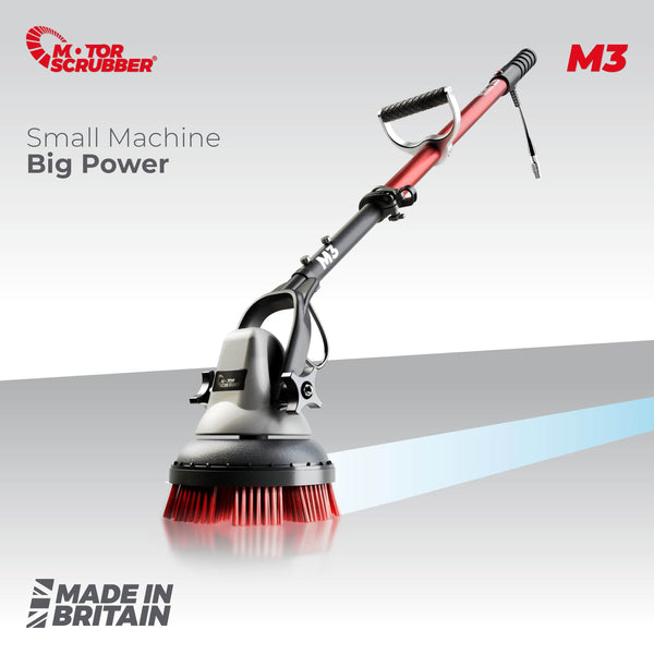 Motor Scrubber Scrubber Dryer MotorScrubber M3L - Portable, Powerful, Commercial Scrubber For Hard To Clean Areas - 120cm - 240cm Handle M3L - Buy Direct from Spare and Square