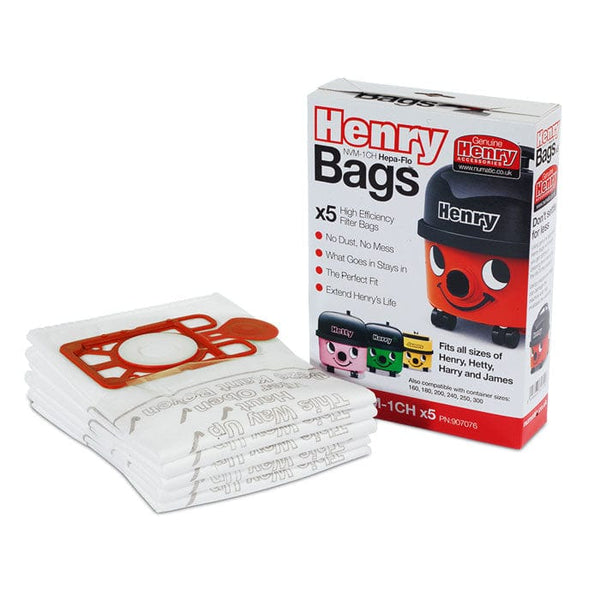 Numatic Vacuum Spares Genuine Numatic Henry HepaFlo Filter Bags - NVM-1CH - Pack of 5 5028965757116 907076 - Buy Direct from Spare and Square
