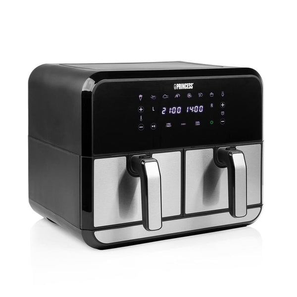Princess Air Fryer Princess Double Basket Aerofryer - Touchscreen - 8 Litre Air Fryer 8712836969360 182074 - Buy Direct from Spare and Square