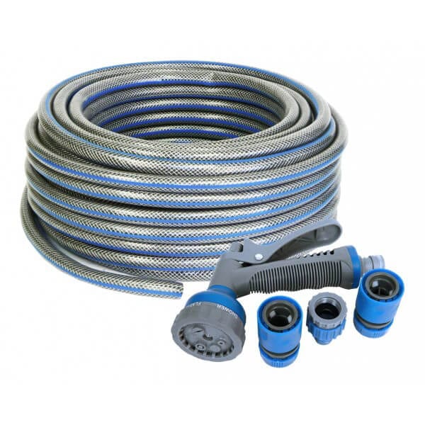 Rolson Garden Accessory Rolson 30m Garden Hose Kit With Connectors And Spray Gun 5029594829069 82906 - Buy Direct from Spare and Square