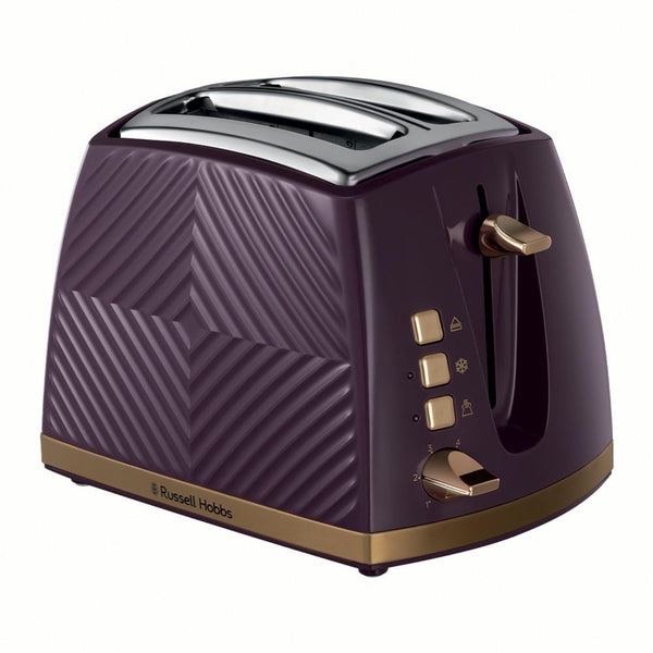 Russell Hobbs Toasters Russell Hobbs 26393 Groove 2-Slice Toaster Mulberry 5038061143393 26393 - Buy Direct from Spare and Square