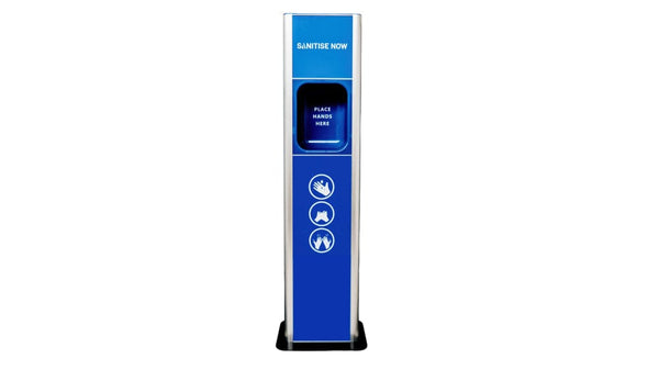 Sanitise Now Dispenser Sanitise Now Automatic Foam Freestanding Sanitising Unit - Blue ATFSMFBLUE - Buy Direct from Spare and Square