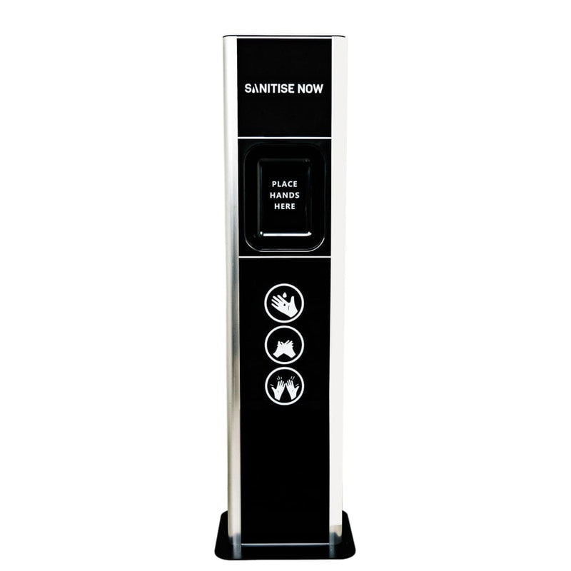 Sanitise Now Dispenser Sanitise Now Automatic Liquid Freestanding Sanitising Unit - Black ATFSMGBLACK - Buy Direct from Spare and Square