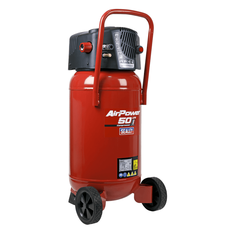 Sealey Air Compressor 50L Oil-Free Belt Drive Compressor 2hp-SAC05020 5054630143724 SAC05020 - Buy Direct from Spare and Square