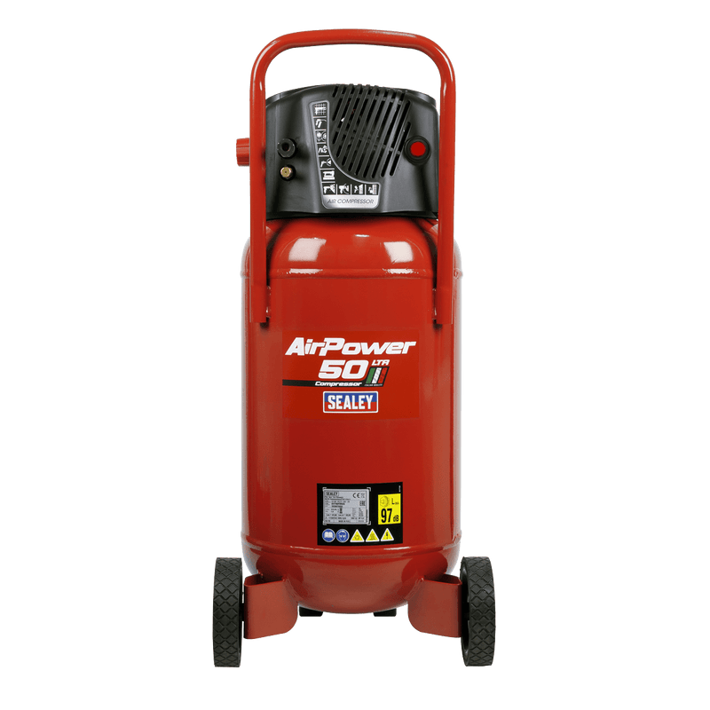 Sealey Air Compressor 50L Oil-Free Belt Drive Compressor 2hp-SAC05020 5054630143724 SAC05020 - Buy Direct from Spare and Square