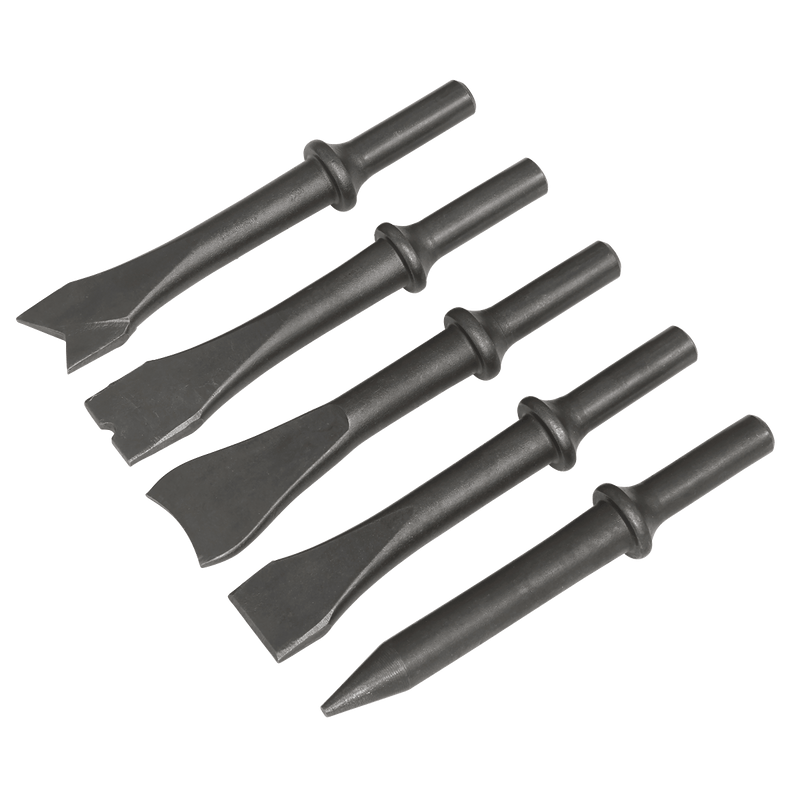 Sealey Air Hammer Chisels 5pc 120mm Air Hammer Chisel Set-SA12C 5054630285967 SA12C - Buy Direct from Spare and Square