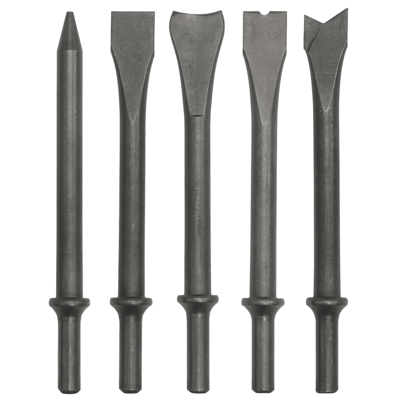 Sealey Air Hammer Chisels 5pc 170mm Air Hammer Chisel Set-SA11C 5054630285950 SA11C - Buy Direct from Spare and Square