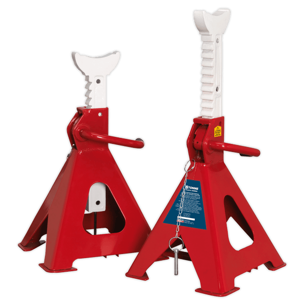 Sealey Axle Stands Auto Rise Ratchet Axle Stands (Pair) 5 Tonne Capacity per Stand-AAS5000 5054511097887 AAS5000 - Buy Direct from Spare and Square